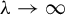 lamda right arrow infinity