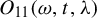 upper O 11 left parenthesis omega comma t comma lamda right parenthesis