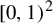 left bracket 0 comma 1 right parenthesis squared