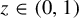 z element of left parenthesis 0 comma 1 right parenthesis