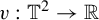 v colon double struck upper T squared right arrow double struck upper R