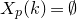 upper X Subscript p Baseline left parenthesis k right parenthesis equals normal empty set