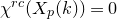 chi Superscript normal r normal c Baseline left parenthesis upper X Subscript p Baseline left parenthesis k right parenthesis right parenthesis equals 0