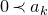 0 precedes a Subscript k