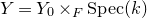 upper Y equals upper Y 0 times Subscript upper F Baseline normal upper S normal p normal e normal c left parenthesis k right parenthesis