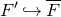 upper F prime right arrow with hook upper F overbar