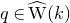q element of ModifyingAbove normal upper W With caret left parenthesis k right parenthesis