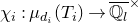 chi Subscript i Baseline colon mu Subscript d Sub Subscript i Subscript Baseline left parenthesis upper T Subscript i Baseline right parenthesis right arrow double struck upper Q Subscript l Baseline overbar Superscript times
