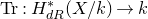 normal upper T normal r colon upper H Subscript normal d normal upper R Superscript asterisk Baseline left parenthesis upper X divided by k right parenthesis right arrow k