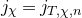 j Subscript chi Baseline equals j Subscript upper T comma chi comma n