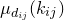 mu Subscript d Sub Subscript i j Baseline left parenthesis k Subscript i j Baseline right parenthesis