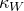 kappa Subscript upper W
