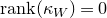 normal r normal a normal n normal k left parenthesis kappa Subscript upper W Baseline right parenthesis equals 0