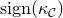 normal s normal i normal g normal n left parenthesis kappa Subscript script upper C Baseline right parenthesis