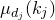 mu Subscript d Sub Subscript j Baseline left parenthesis k Subscript j Baseline right parenthesis