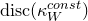 normal d normal i normal s normal c left parenthesis kappa Subscript upper W Superscript normal c normal o normal n normal s normal t Baseline right parenthesis