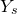 upper Y Subscript s