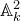 double struck upper A Subscript k Superscript 2