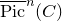 ModifyingAbove normal upper P normal i normal c With bar Superscript n Baseline left parenthesis upper C right parenthesis