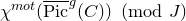 chi Superscript normal m normal o normal t Baseline left parenthesis ModifyingAbove normal upper P normal i normal c With bar Superscript g Baseline left parenthesis upper C right parenthesis right parenthesis left parenthesis mod upper J right parenthesis