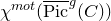 chi Superscript normal m normal o normal t Baseline left parenthesis ModifyingAbove normal upper P normal i normal c With bar Superscript g Baseline left parenthesis upper C right parenthesis right parenthesis