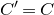 upper C prime equals upper C