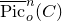 ModifyingAbove normal upper P normal i normal c With bar Subscript o Superscript n Baseline left parenthesis upper C right parenthesis