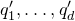 q prime 1 comma ellipsis comma q prime Subscript d