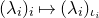 left parenthesis lamda Subscript i Baseline right parenthesis Subscript i Baseline right arrow from bar left parenthesis lamda Subscript i Baseline right parenthesis Subscript iota Sub Subscript i