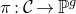 pi colon script upper C right arrow double struck upper P Superscript g
