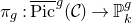 pi Subscript g Baseline colon ModifyingAbove normal upper P normal i normal c With bar Superscript g Baseline left parenthesis script upper C right parenthesis right arrow double struck upper P Subscript k Superscript g