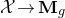 script upper X right arrow bold upper M Subscript g