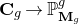 bold upper C Subscript g Baseline right arrow double struck upper P Subscript bold upper M Sub Subscript g Superscript g