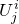 upper U Subscript j Superscript i