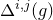 normal upper Delta Superscript i comma j Baseline left parenthesis g right parenthesis