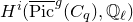 upper H Superscript i Baseline left parenthesis ModifyingAbove normal upper P normal i normal c With bar Superscript g Baseline left parenthesis upper C Subscript q Baseline right parenthesis comma double struck upper Q Subscript script l Baseline right parenthesis