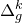 normal upper Delta Subscript g Superscript k