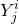 upper Y Subscript j Superscript i