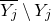upper Y Subscript j Baseline overbar minus upper Y Subscript j