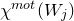 chi Superscript normal m normal o normal t Baseline left parenthesis upper W Subscript j Baseline right parenthesis