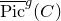 ModifyingAbove normal upper P normal i normal c With bar Superscript g Baseline left parenthesis upper C right parenthesis