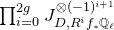 product Underscript i equals 0 Overscript 2 g Endscripts upper J Subscript upper D comma upper R Sub Superscript i Subscript f Sub Subscript asterisk Subscript double struck upper Q Sub Subscript script l Subscript Superscript circled times left parenthesis negative 1 right parenthesis Super Superscript i plus 1