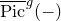ModifyingAbove normal upper P normal i normal c With bar Superscript g Baseline left parenthesis minus right parenthesis