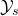 script upper Y Subscript s