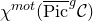 chi Superscript normal m normal o normal t Baseline left parenthesis ModifyingAbove normal upper P normal i normal c With bar Superscript g Baseline script upper C right parenthesis