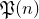 German upper P left parenthesis n right parenthesis