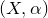 left parenthesis upper X comma alpha right parenthesis