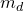m Subscript d