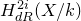 upper H Subscript normal d normal upper R Superscript 2 i Baseline left parenthesis upper X divided by k right parenthesis