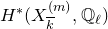 upper H Superscript asterisk Baseline left parenthesis upper X Subscript k overbar Superscript left parenthesis m right parenthesis Baseline comma double struck upper Q Subscript script l Baseline right parenthesis